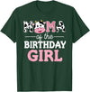 Cow Birthday Shirts For Family Men Women Cow Lover Mama of The Birthday Girl Shirt Farm Cow Mommy Mom 1st T-Shirt - Dark