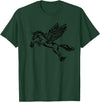 Mythical creature mythical animal unicorn with Alicorn winged unicorn pegasus horse wings mythical animal T-Shirt - Dark Green