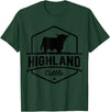 Farm Highland Cow Men Cattle Clothing Agriculture Scottish Highland Cow for Cattle Farmers T-Shirt - Dark Green
