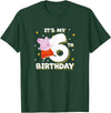 Peppa Pig It's My 6th Birthday Holiday Stars Celebration T-Shirt - Dark Green