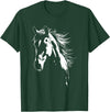 HörseCo. Vintage Western Horse Silhouette Horse Riding T-Shirt - Dark Green