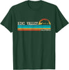 California Republic US State Bear Flag Sunset Simi Valley California State Bear Retro Sunset T-Shirt - Dark Green
