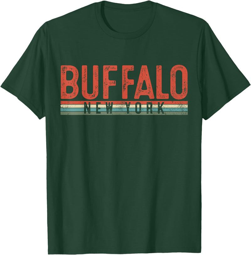 USAClassicTeez Buffalo New York Retro Vintage Gift T-Shirt - Dark Green