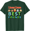Llama Llama Netflix Best Friends Tee Shirt T-Shirt - Dark Green