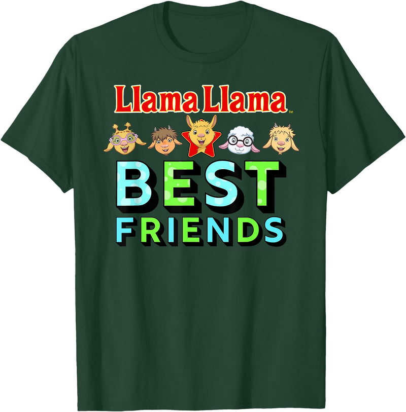 Llama Llama Netflix Best Friends Tee Shirt T-Shirt - Dark Green