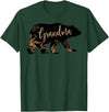 Fandy Family Floral Grandma Bear T Shirt Grandma Mother's Day Women Gift T-Shirt - Dark Green