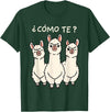 GoshWow Como Te Llamas Shirt Funny Llama Spanish Teacher Joke T-Shirt - Dark Green