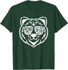 Funny Mothers Mama Bear Face Mama Bear Face Sunglasses Mother Mom Mommy T-Shirt - Dark Green