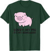 Funny Pig Farmer Gifts School Love Pigs Sorry, My Pig Ate My Homework T-Shirt - Dark Green