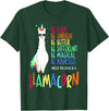 CuisineDuCool Funny Llamacorn - Funny Cute Llama Unicorn T-Shirt - Dark Green