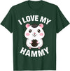 Cute Hamster Design for Men Women Kids Pet Hamster Lovers T-Shirt - Dark Green