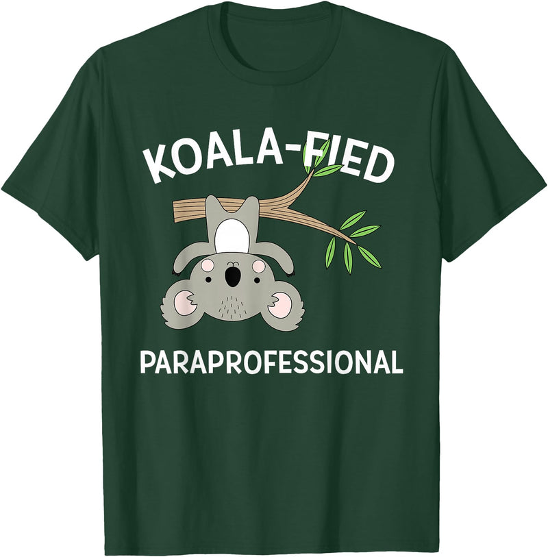 Teacher Gift T-Shirts and Apparel Cute Koala Paraprofessional Gift Appreciation T-Shirt T-Shirt - Dark Green