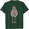 BJD Birds Killdeer Cute Graphic Print T-Shirt Bird Gift Bird Lover T-Shirt - Dark Green