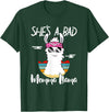 Shes a Bad Momma Llama - Mama Mom - DressedForDuty She's a Bad Momma Llama - Mama Funny - Vintage Mom Gift T-Shirt - Dark Green