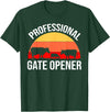 Opener Cow Lover Gift Co. Professional Gate Opener Cow Apparel T-Shirt - Dark Green