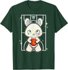 Rabbit with Basketball T-Shirt in Dark Green