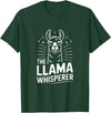 Llama Whisperer Funny Llama Lover Farm Humor The Llama Whisperer Funny Llama Lover Humor T-Shirt - Dark Green