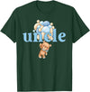 Beary 1st Birthday Boy Teddy Bear Matching Apparel Uncle Teddy Bear 1st Birthday Boy Family Matching T-Shirt - Dark Green