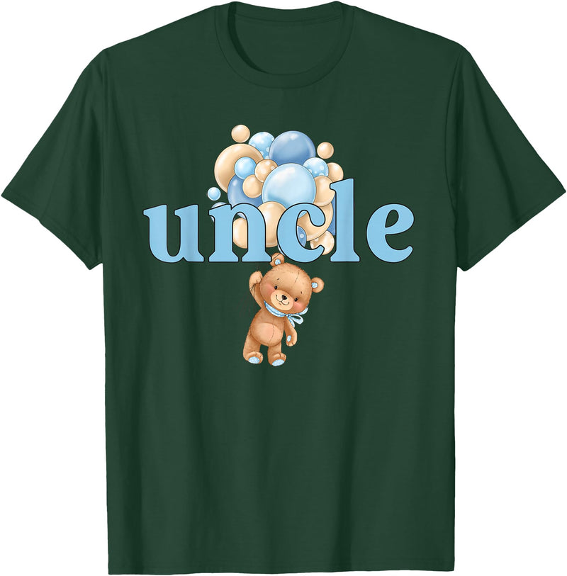 Beary 1st Birthday Boy Teddy Bear Matching Apparel Uncle Teddy Bear 1st Birthday Boy Family Matching T-Shirt - Dark Green