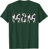 Cow Pattern Print Family Matching Birthday Shirts Cow Mom Birthday Family Matching Mothers Day Boy Girl Farm T-Shirt - Dark