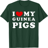 Love For My Guinea Pigs Gift I Love My Guinea Pigs, I Love My Guinea Pigs T-Shirt - Dark Green