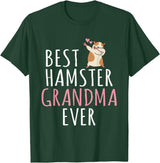 Best Hamster Grandma ever Cute Hamster Lover T-Shirt - Dark Green