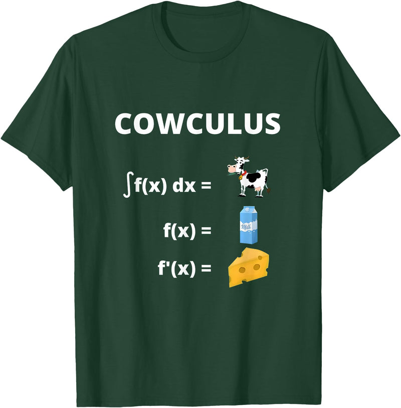 Math Geek Collection Funny Maths Cowculus Math Cows Product T-Shirt - Dark Green