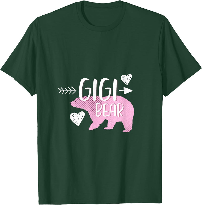 Grandma-Bear Tees Mother's Day Gigi Bear For Your Mom and Grandma Christmas T-Shirt - Dark Green