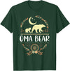 Matching Family Grandma Bear Boho by Foxio Grandma Bear Floral Family Fun Boho Bear T-Shirt - Dark Green