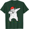 Christmas Shirts Pajamas PJ Men Women Kids Gifts Dabbing Polar Bear Dab Xmas Christmas Boys Kids Girl Youth T-Shirt - Dark Green