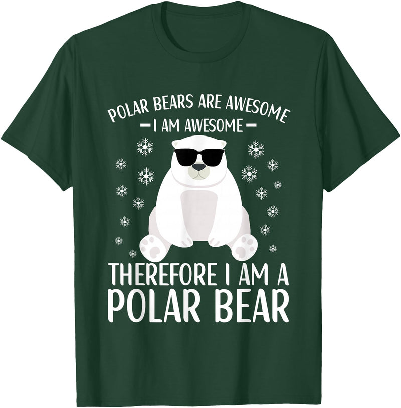 Polar Bears Accessories for Men Women & Kids Polar Bear Quote Cool Polar Bears Apparel for Kids T-Shirt - Dark Green
