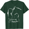 horseslover004 You are my happy place - Horses Lovers T-Shirt - Dark Green