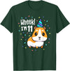 Guinea Pig Birthday by Joy Haus Guinea Pig Birthday Party Wheek Kid 11 Year Old 11th Outfit T-Shirt - Dark Green