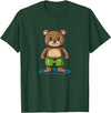 Teddy Bear swim trunks Cool Swim Trunks Teddy Bear Costume for Boys and Girls T-Shirt - Dark Green