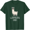 Llama Apparel Co. Dad T Shirt Llamazing Llama Father Funny Family Cool Gifts T-Shirt - Dark Green