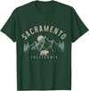 We Love Sacramento California Sacramento California Mountains Bear Nature Lover Vintage T-Shirt - Dark Green