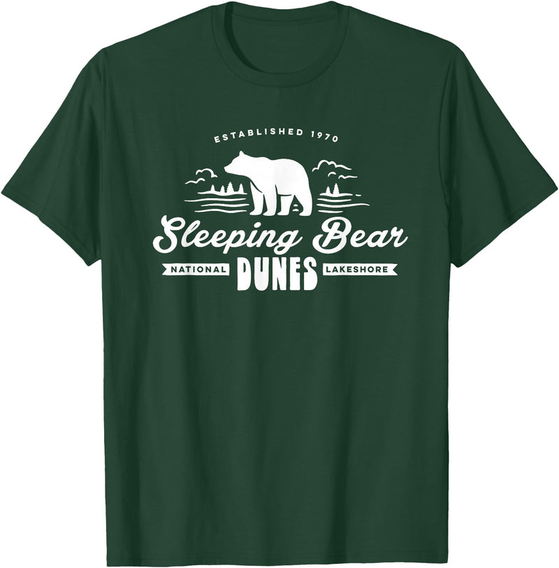 EHS Sleeping Bear Dunes Michigan National Park Souvenir T-Shirt - Dark Green