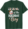 Love Family Matching Grandma Of The Birthday Boy Cow Farm 1St Birthday Boy T-Shirt - Dark Green