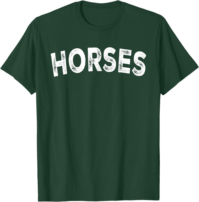 Horses - Style Horses T-Shirt - Straight - Dark Green