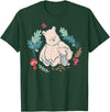 Disney Winnie The Pooh Classic Illustration Piglet and Pooh T-Shirt - Dark Green