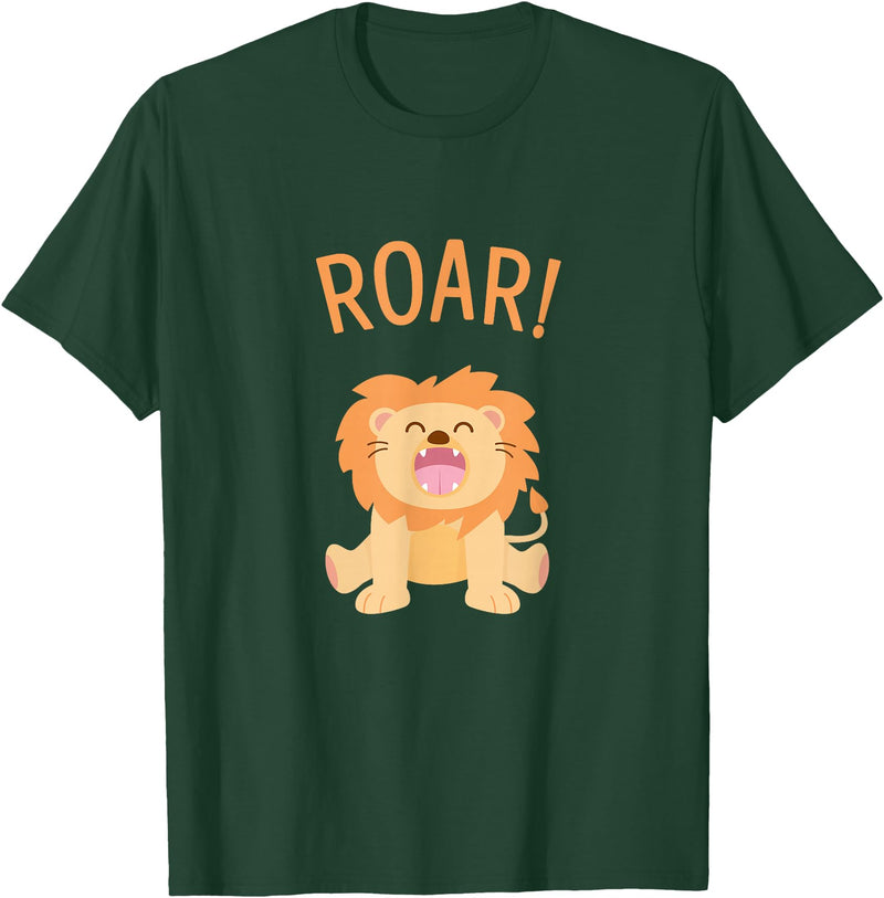 Cute Lion Roar! Lion T-Shirt - Dark Green