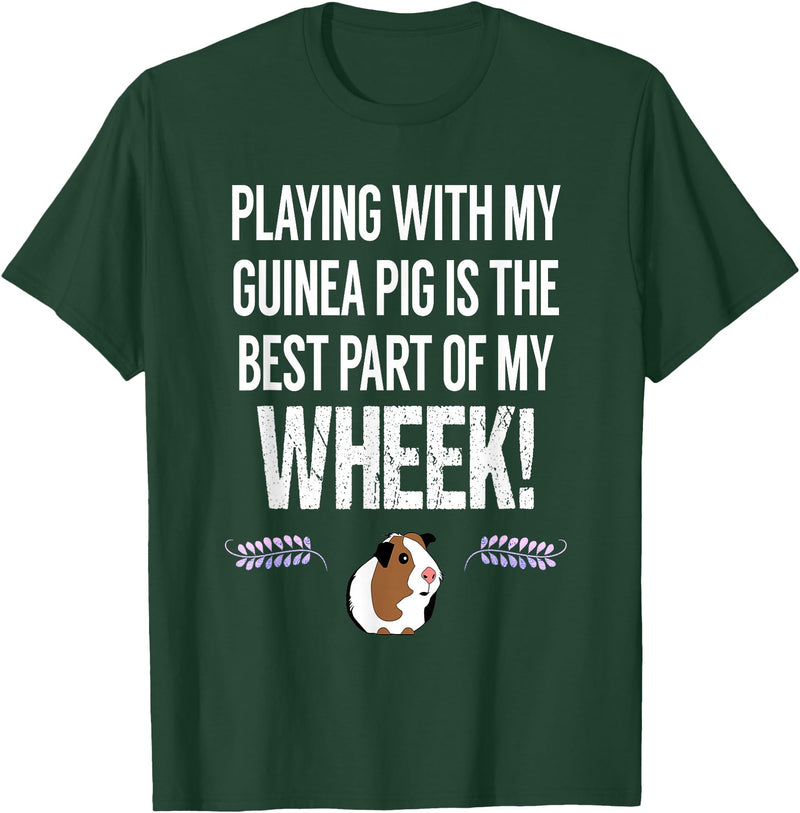Guinea Pig Accessories and Shirts WHEEK! Funny Guinea Pig Tshirt | Guinea Pig Owner Gift T-Shirt - Dark Green