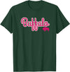 Buffalo NY Designs Buffalo NY Pink Color Logo, Buffalo Pride T-Shirt - Dark Green