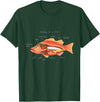 Anatomy of Fish T-Shirt - Dark Green