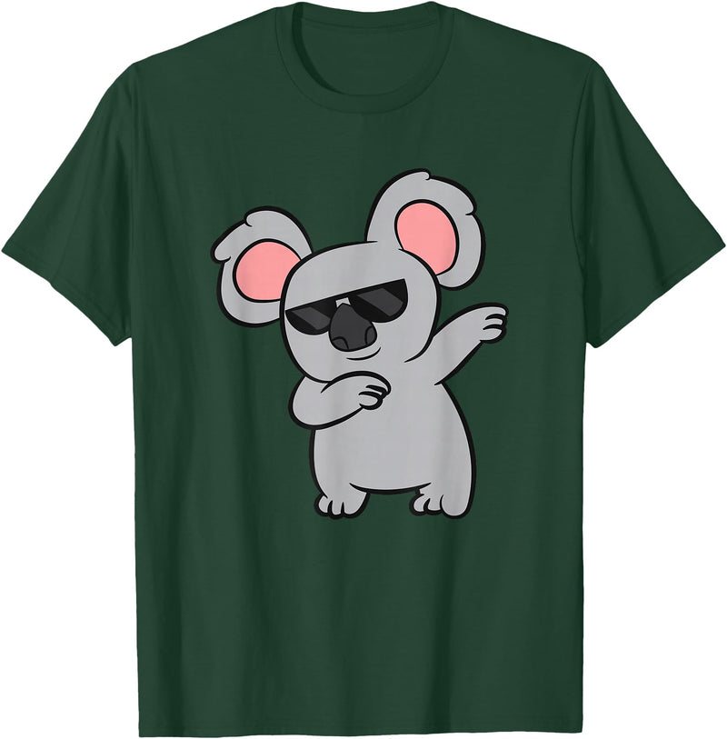 Funny Koala Lover Gifts Koala Bear Lover Cute Dabbing Koala T-Shirt - Dark Green