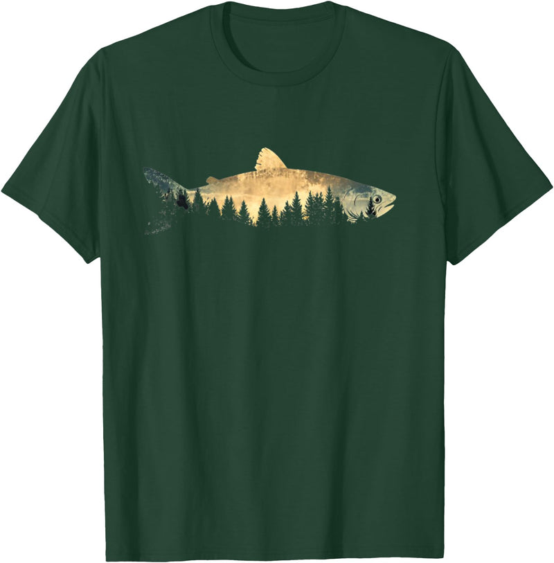 Funny Family Fisher & Fisherman Co. Fishing Outdoor Forest Nature Men Women Wildlife Fisherman T-Shirt - Dark Green