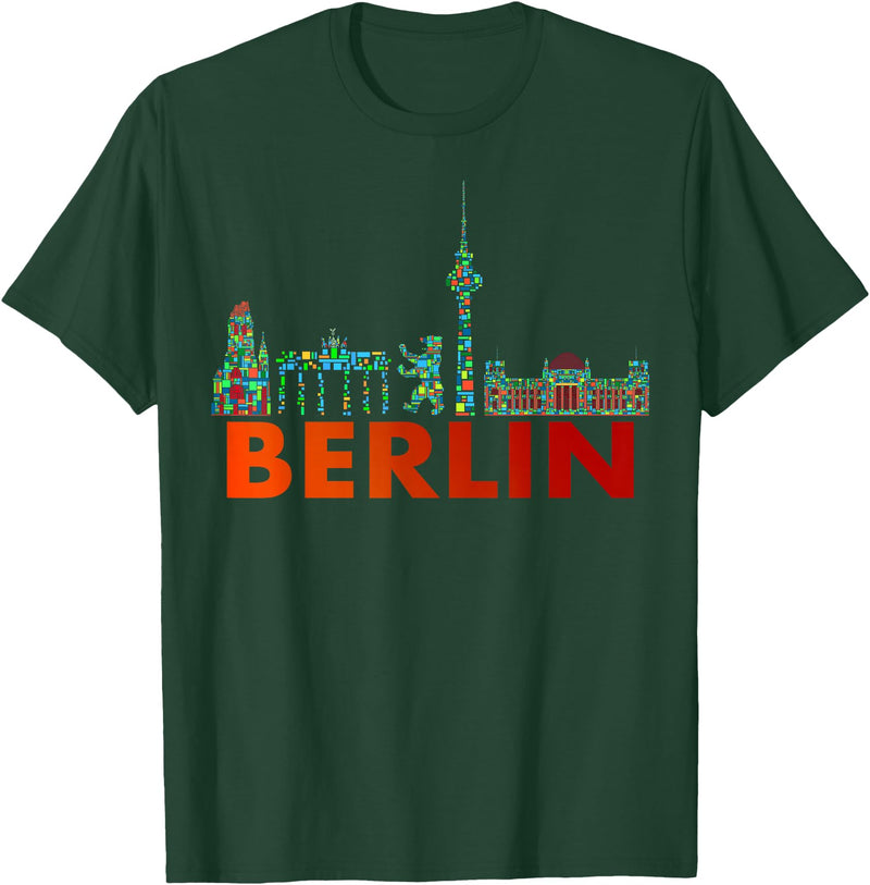 Berliner Bär Designs - Berlin Shop - Berlin Berlin Design - Berlin Bear - I Love Berlin T-Shirt - Dark Green