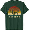 Retro Vintage American Buffalo Tatanka Animal Gift T Shirt T-Shirt - Dark Green