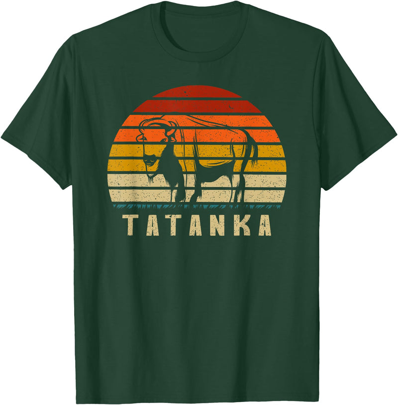 Retro Vintage American Buffalo Tatanka Animal Gift T Shirt T-Shirt - Dark Green