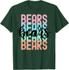 Game Day School Mascot Designs by Mela Bears Team Mascot School Spirit Game Night T-Shirt - Dark Green